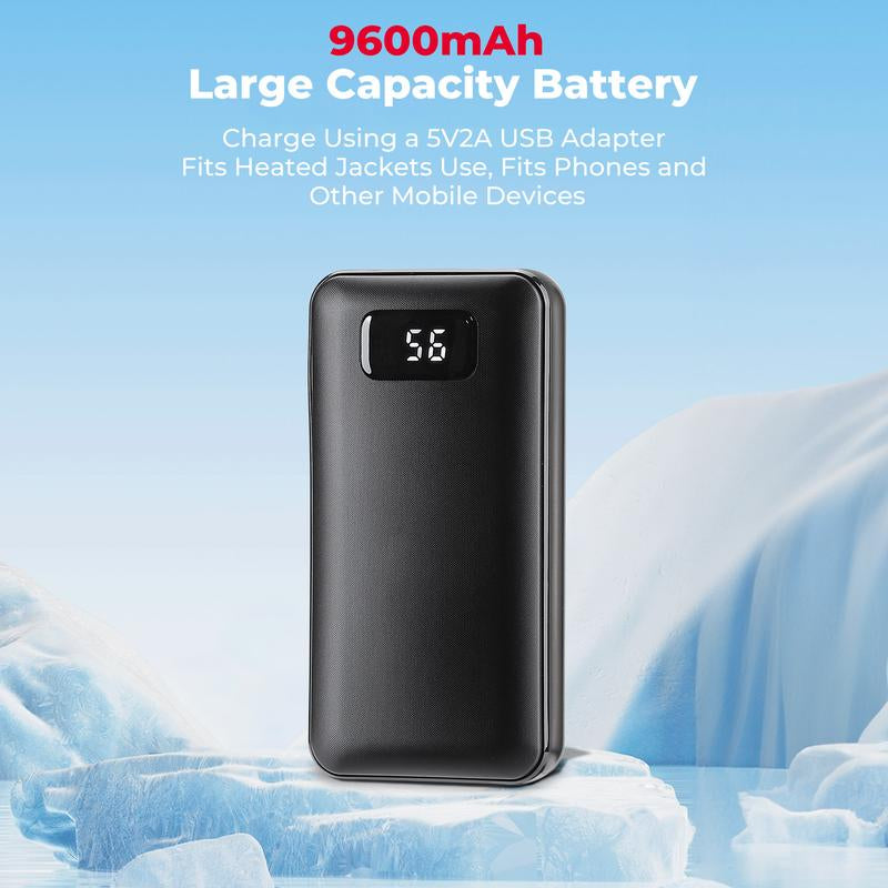 KEMIMOTO Heated Jackets with 9600Mah Battery Pack, Game Changer, Christmas Gift, Waterproof Winter Coat with Soft Shell, Electric Heating Coat for Outdoor