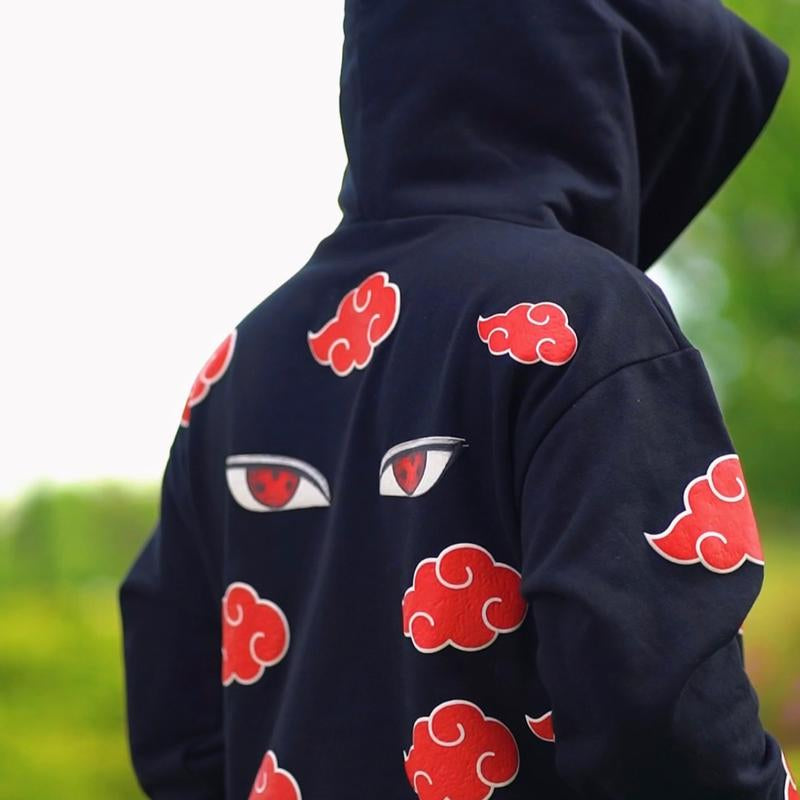 ITACHII UCHIHAA, AKATSUKI BASED HOODIE! ANIME WEAR Sharingan Sweaters
