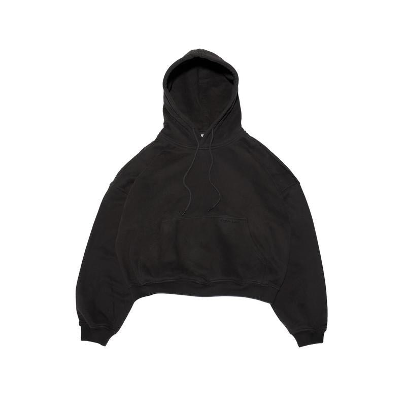 470Gsm-Brooklyn Oversized Hoodie in Vintage Black - Cropped Streetwear Sweatshirts Pullover