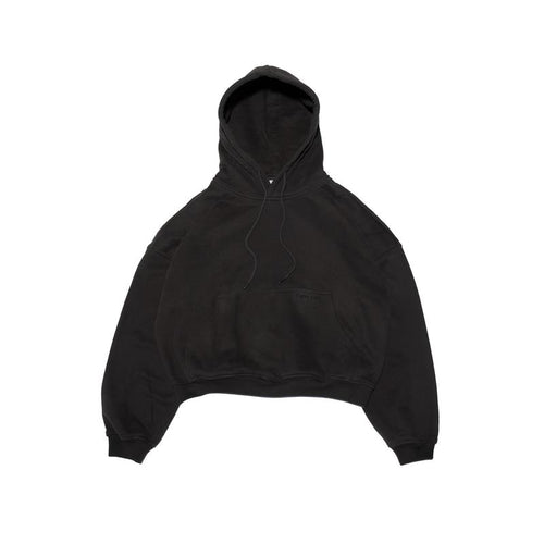 470Gsm-Brooklyn Oversized Hoodie in Vintage Black - Cropped Streetwear Sweatshirts Pullover
