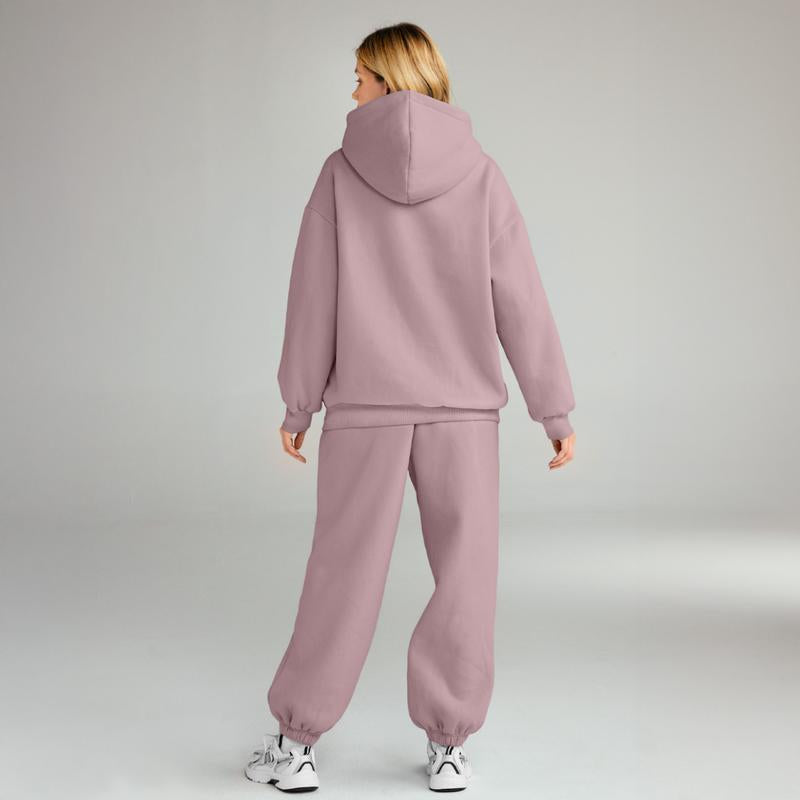 AUTOMET Womens 2 Piece Outfits Lounge Hoodie Sweatsuit Sets Oversized Sweatshirt Baggy Fall Fashion Sweatpants with Pockets