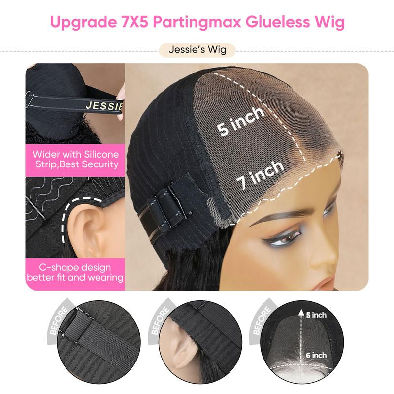 Jessie'S Wig Face Framing Curtain Bangs Glueless Wig Skip Salon 9X6 7X5 Lace Wig for Women