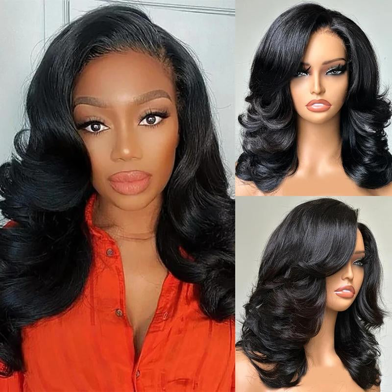 West Kiss 250% Density Side Part Glueless Layercut Wig 6X8 Lace Closure Wig Body Wave Pre Cut Pre Bleached Ready Go Wigs Tiktokshopbacktoschool