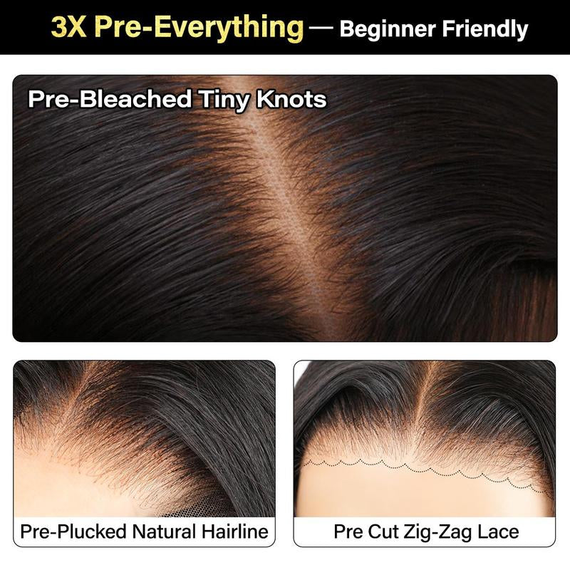 OQHAIR Body Wave Face-Framing Curtain Bangs Layered Cut Pre Bleached Pre Cut HD Lace Wear Go Glueless Wigs Human Hair #Summervibes