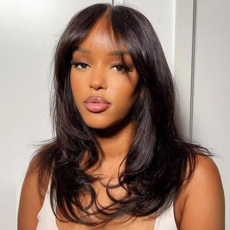 Jessie'S Wig Face Framing Curtain Bangs Glueless Wig Skip Salon 9X6 7X5 Lace Wig for Women