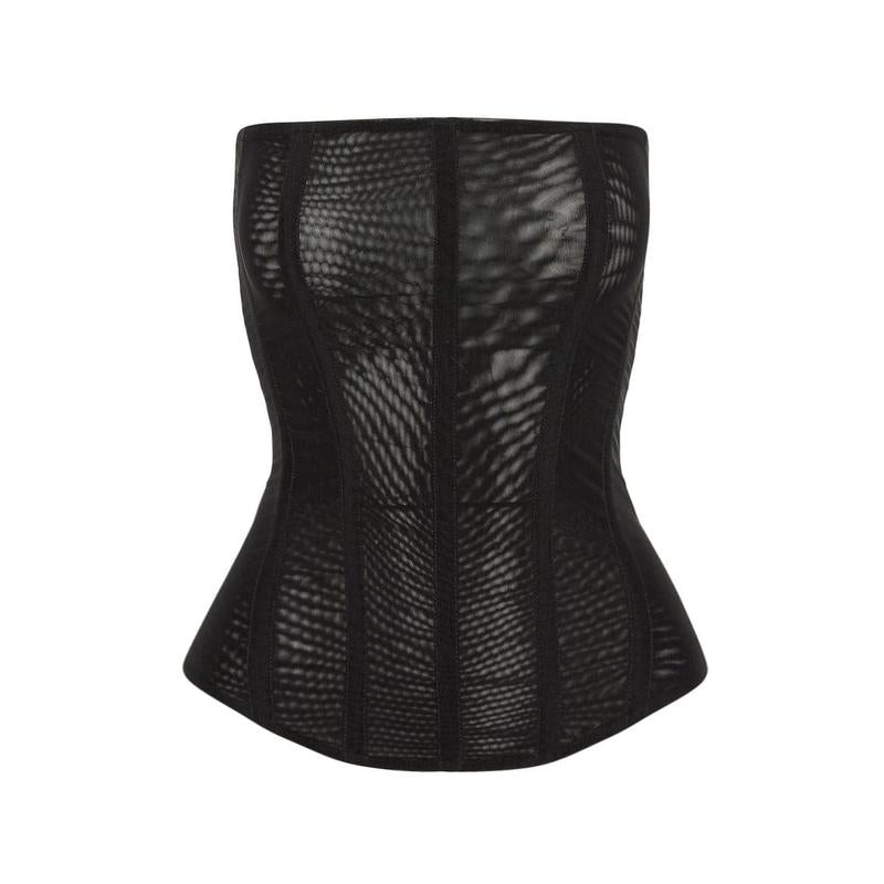 Black Mesh Corset Top by Muse