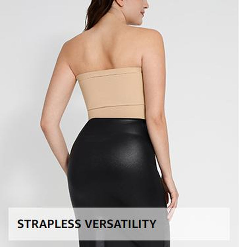 LOVERBEAUTY Strapless #Livestream Bodysuit for Women Removable Tummy Control Seamless Sculpt Thong Tops Fabric Fit Lady Womenswear Underwear Comfort