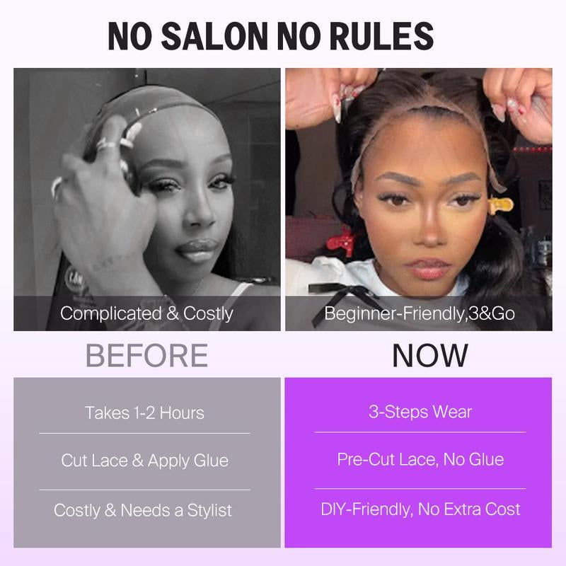 [NEW IN] Megalook 13X6 Glueless Full Lace Front Wig HD Transparent Lace Curls Wig Easy Wear Go Wig for Black Women Natural Hairline Beginners Friendly