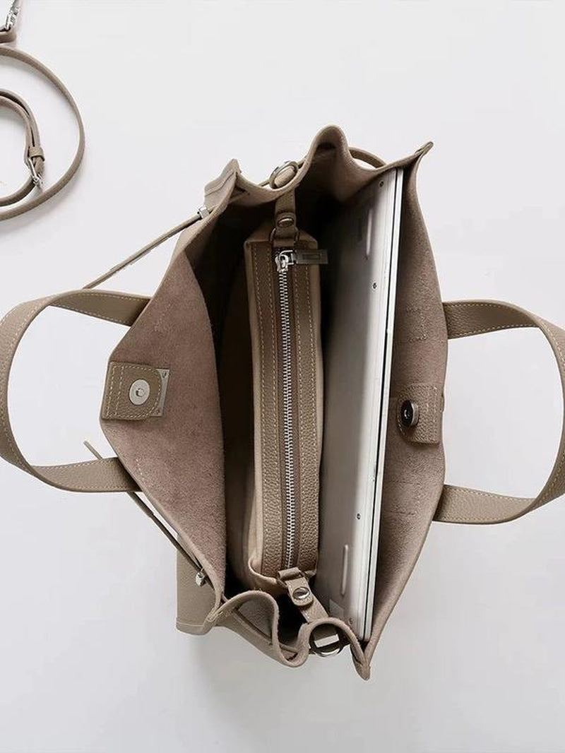Urban Luxe — Genuine Leather Power Tote. Women’S Shoulder Bag