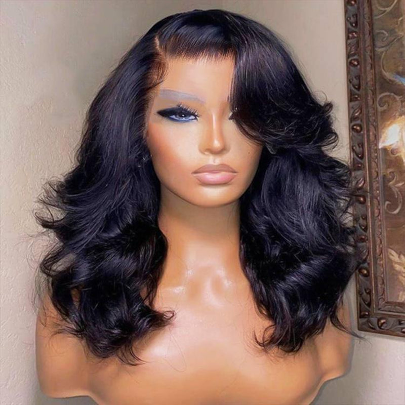West Kiss 250% Density Side Part Glueless Layercut Wig 6X8 Lace Closure Wig Body Wave Pre Cut Pre Bleached Ready Go Wigs Tiktokshopbacktoschool