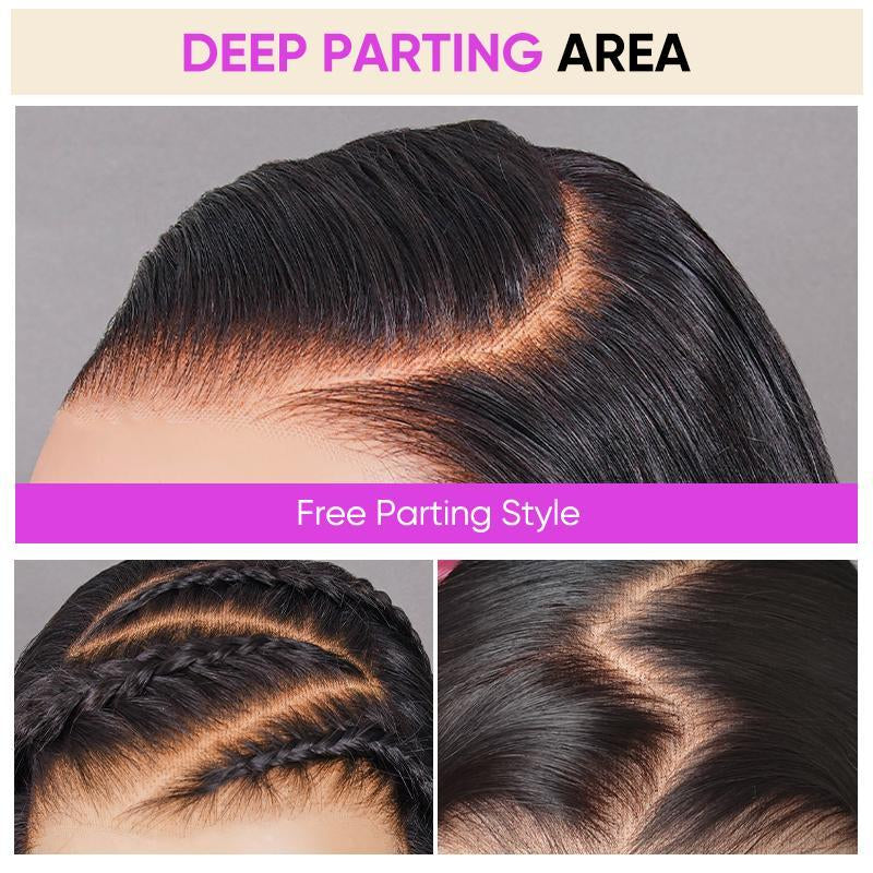Cleareance Sale Wigfever Wear Go Glueless Wigs Pre Cut 4*6 HD Body Wave Lace Pre Plucked Lace Front Wigs Beginner Friendly