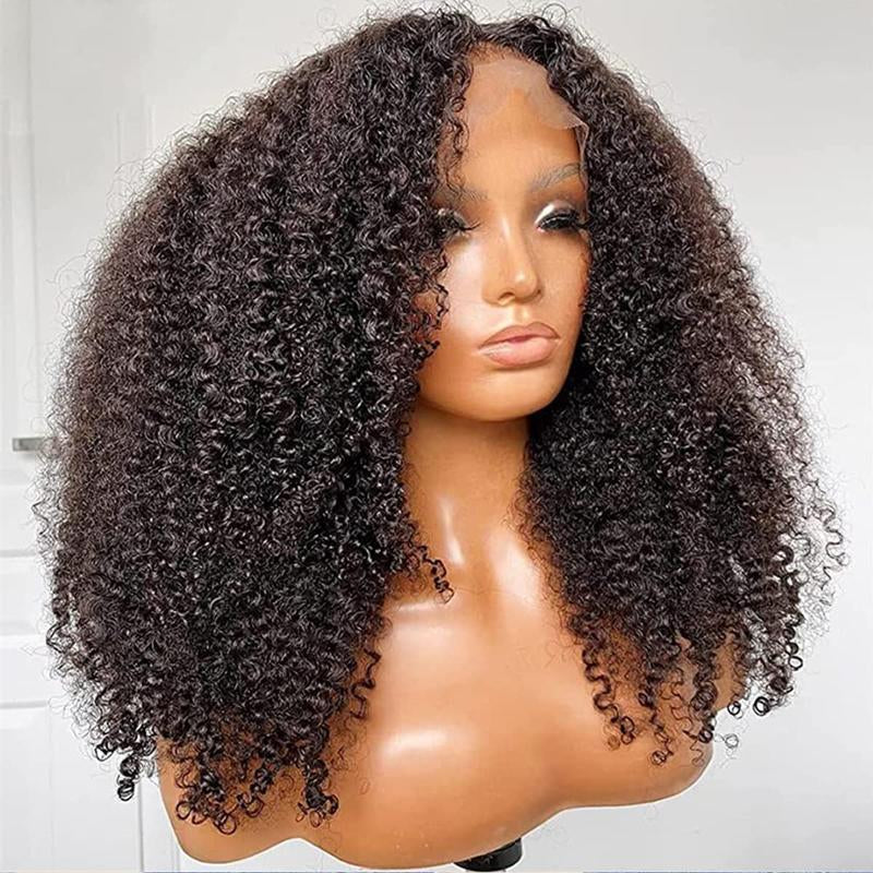 Kinky Curly Invisi Strap Snug Fit 360 Transparent Lace Frontal Bleached Knots Pre Cut Lace Wig with Drawstring #Tiktokshopbacktoschool