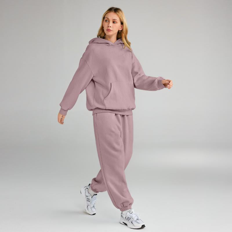 AUTOMET Womens 2 Piece Outfits Lounge Hoodie Sweatsuit Sets Oversized Sweatshirt Baggy Fall Fashion Sweatpants with Pockets