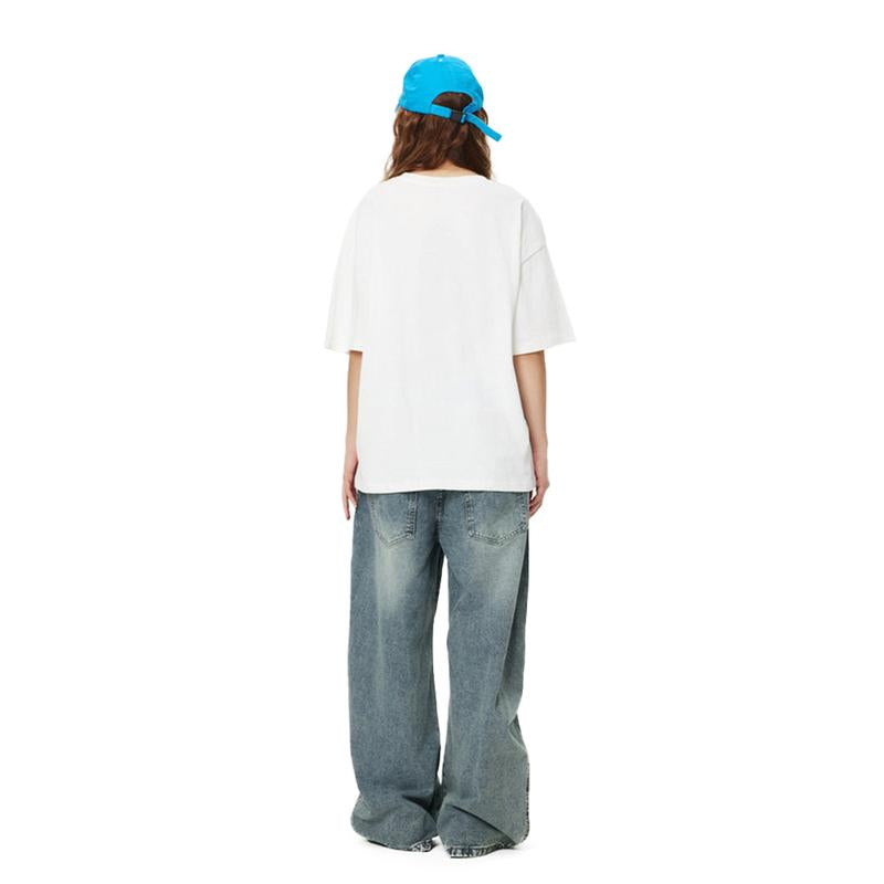 Aelfric Eden Double Waist Loose Sagging Jeans Baggy Denim Pants High Waist Stretchy Straight Wide Leg Jeans