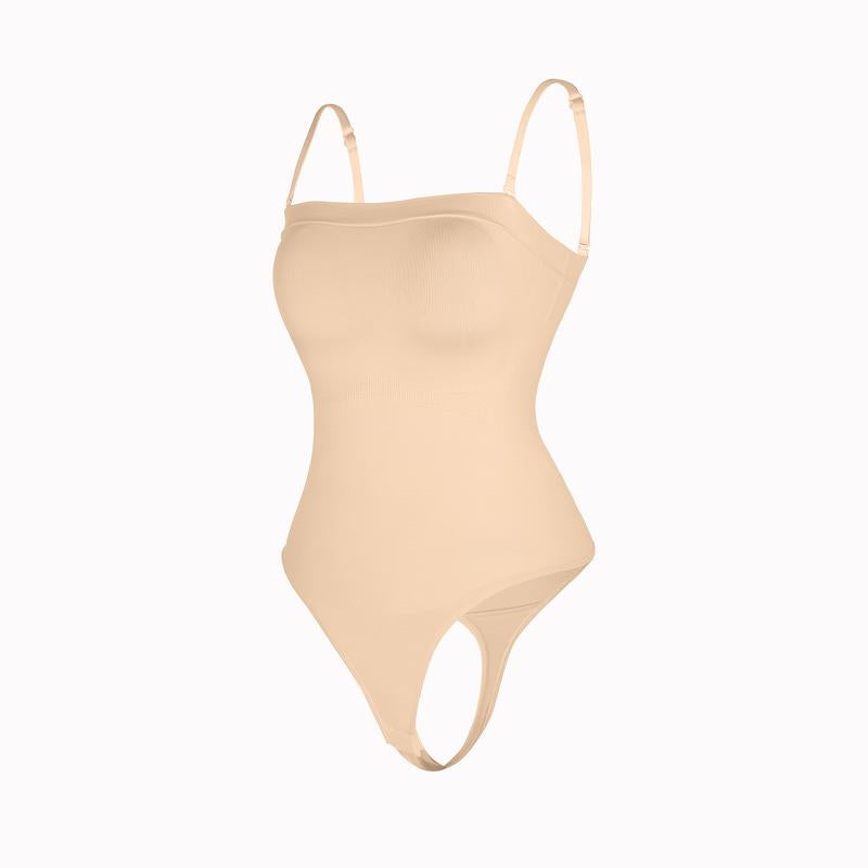 LOVERBEAUTY Strapless #Livestream Bodysuit for Women Removable Tummy Control Seamless Sculpt Thong Tops Fabric Fit Lady Womenswear Underwear Comfort