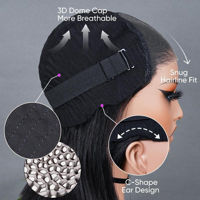 Cleareance Sale Wigfever Wear Go Glueless Wigs Pre Cut 4*6 HD Body Wave Lace Pre Plucked Lace Front Wigs Beginner Friendly