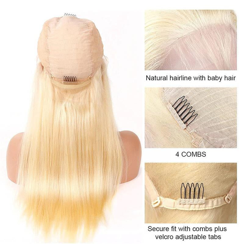 250 Density HD Transparent 613 Blonde Straight-13X4 13X6-Human Hair Wigs-Lace Front-For Women-Preplucked- Brazilian Lace Frontal Wig-Can Be Dyed #Tiktokshopbacktoschool