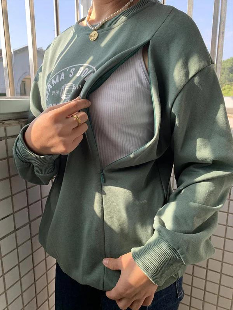 Giftifymama Breastfeed Mama Boobery Brewing Sweatshirt, Breastfeeding Sweatshirt, Nursing Top, Push Present, New Mom Gift