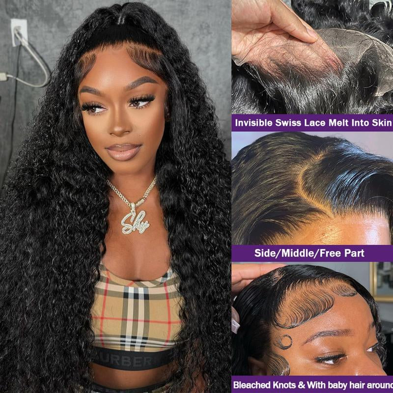 Idoli 32 Inch Jerry Curly 13X6 Lace Front Wigs Human Hair HD Lace Front Wigs 200% Density