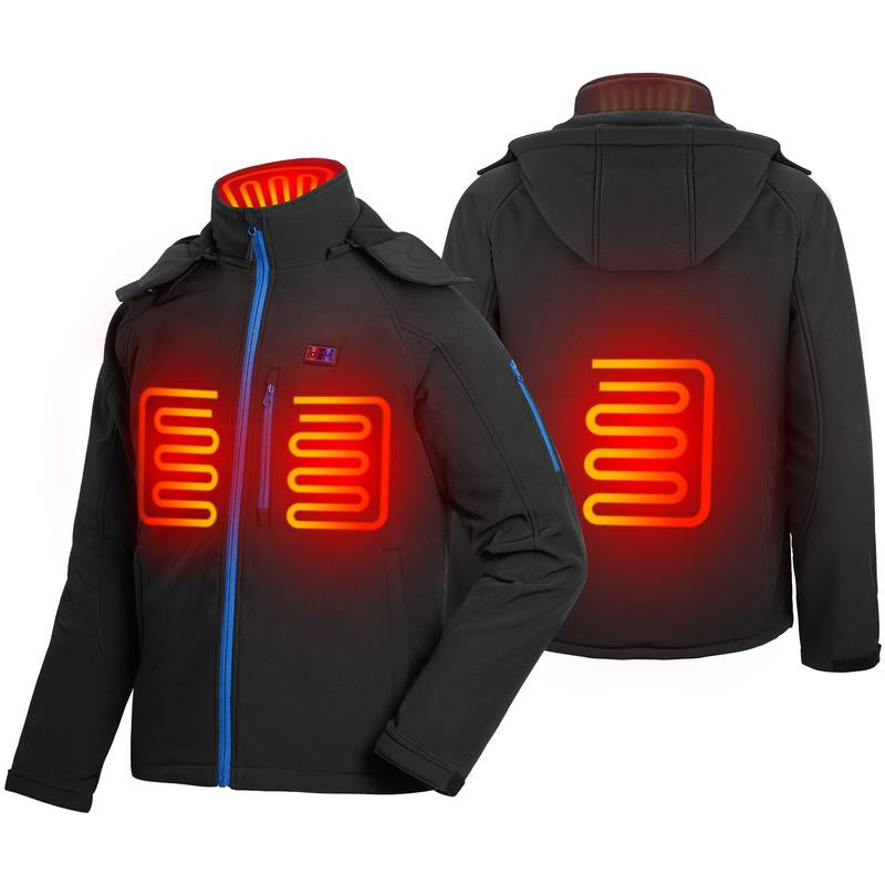 KEMIMOTO Heated Jackets with 9600Mah Battery Pack, Game Changer, Christmas Gift, Waterproof Winter Coat with Soft Shell, Electric Heating Coat for Outdoor