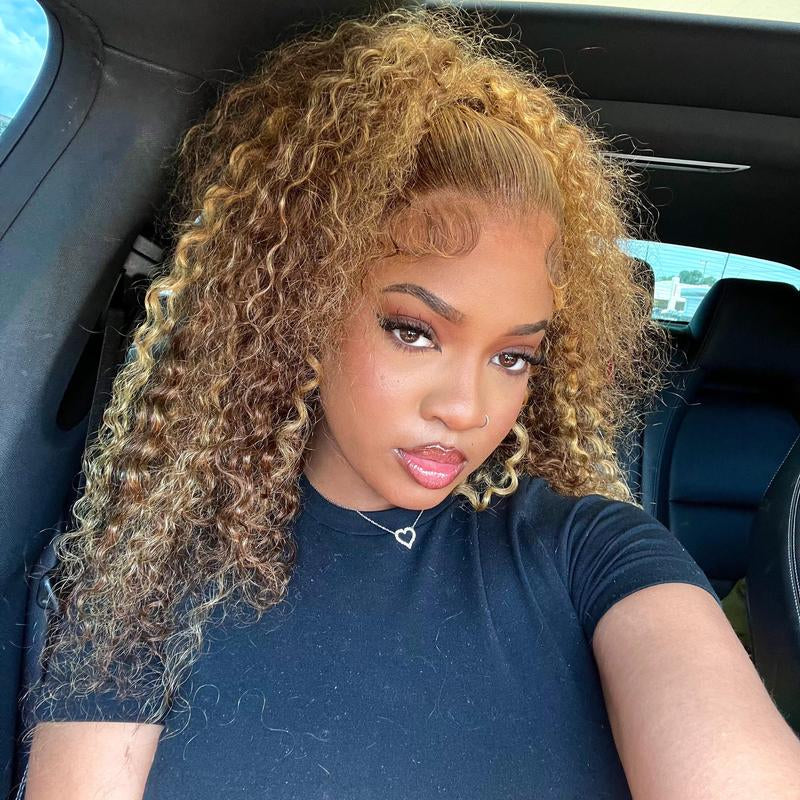 Hot Selling 360 Wig P4/27 Highlight Ombre Color Ashimary Invisi-Strap 360 Skin Lace Wig Water Wave Glueless Human Hair Pre Plucked #Tiktokshopbacktoschool
