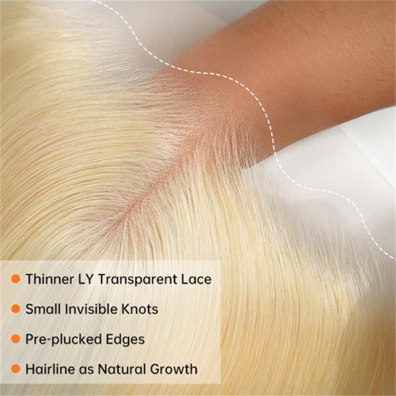 250 Density HD Transparent 613 Blonde Straight-13X4 13X6-Human Hair Wigs-Lace Front-For Women-Preplucked- Brazilian Lace Frontal Wig-Can Be Dyed #Tiktokshopbacktoschool