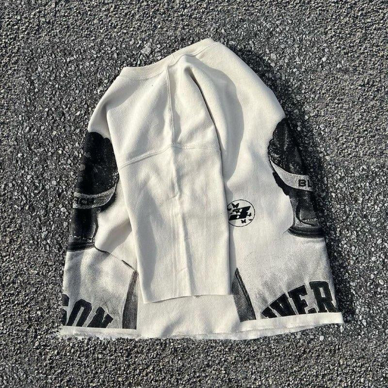 BLACKBUTTERFLY Iverson Cropped Vintage Shirt Crewneck Menswear