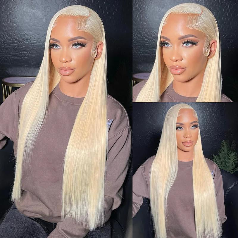 250 Density HD Transparent 613 Blonde Straight-13X4 13X6-Human Hair Wigs-Lace Front-For Women-Preplucked- Brazilian Lace Frontal Wig-Can Be Dyed #Tiktokshopbacktoschool