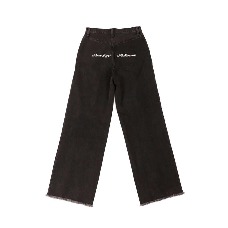 Cowboy Pillows Black Denim Straight Leg Jeans