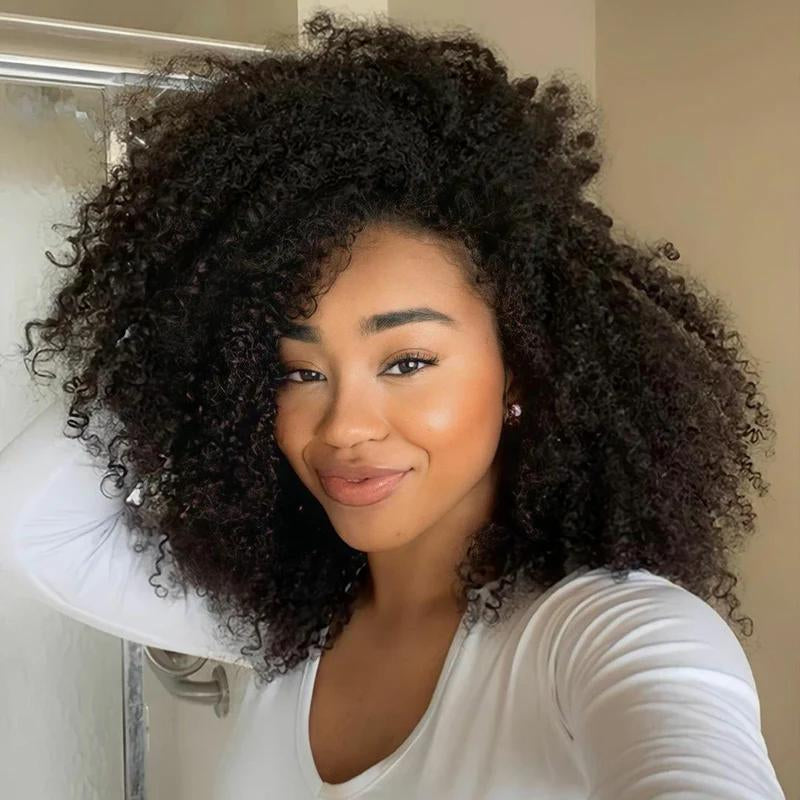 [WEAR GO HALF WIG] ISEE HAIR Invisible Hairline Wear Go Afro Curly Hair Half Wig Glueless Human Hair Wigs Seamless Flip over Wig Beginner Friendly Vacation Hair #Halfwigtok #Novatopfinds #Tiktokshopbacktoschool