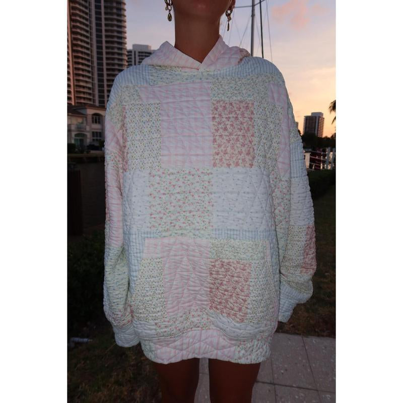 Quilted Pastel Hoodie