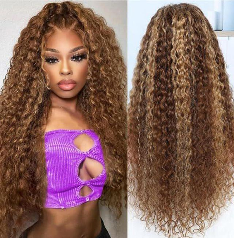 Hot Selling 360 Wig P4/27 Highlight Ombre Color Ashimary Invisi-Strap 360 Skin Lace Wig Water Wave Glueless Human Hair Pre Plucked #Tiktokshopbacktoschool