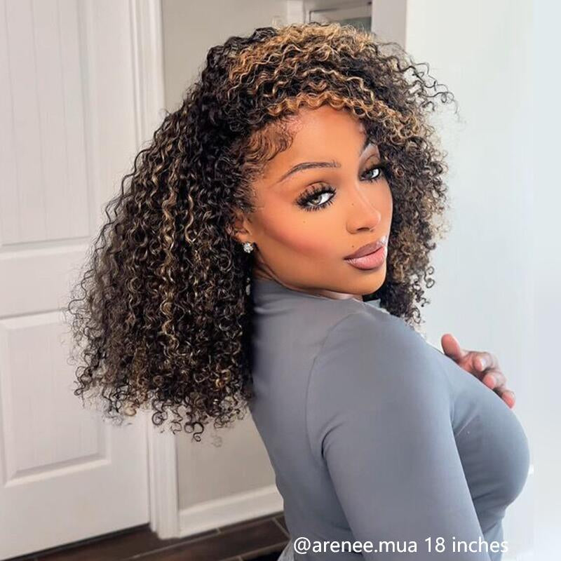 [WEAR GO HALF WIG] ISEE HAIR Invisible Hairline Wear Go Afro Curly Hair Half Wig Glueless Human Hair Wigs Seamless Flip over Wig Beginner Friendly Vacation Hair #Halfwigtok #Novatopfinds #Tiktokshopbacktoschool
