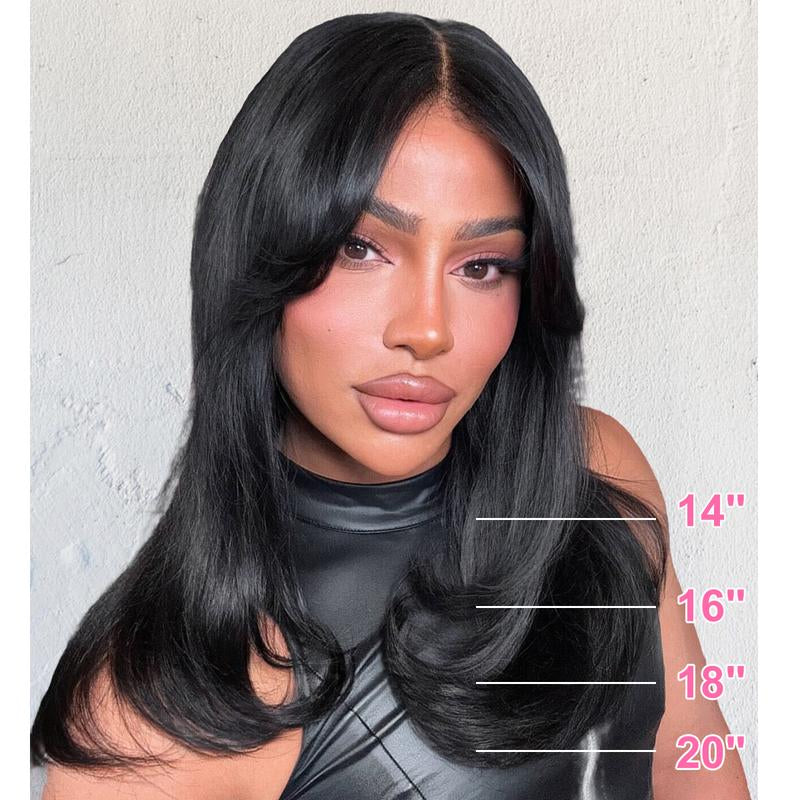Jessie'S Wig Face Framing Curtain Bangs Glueless Wig Skip Salon 9X6 7X5 Lace Wig for Women