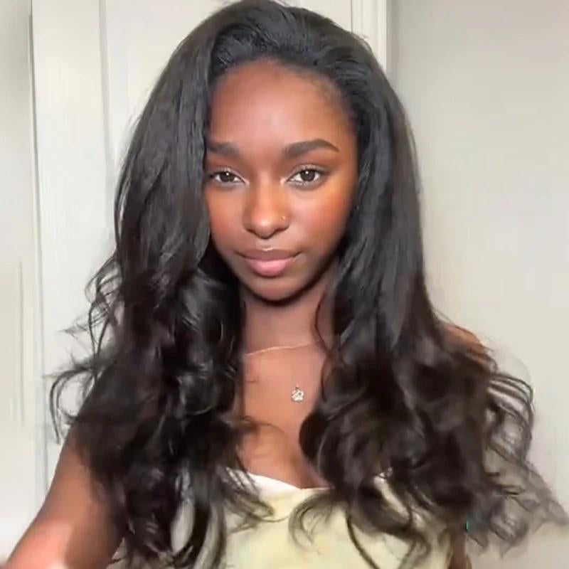 [WEAR GO HALF WIG] ISEE HAIR Invisible Hairline Wear Go Afro Curly Hair Half Wig Glueless Human Hair Wigs Seamless Flip over Wig Beginner Friendly Vacation Hair #Halfwigtok #Novatopfinds #Tiktokshopbacktoschool
