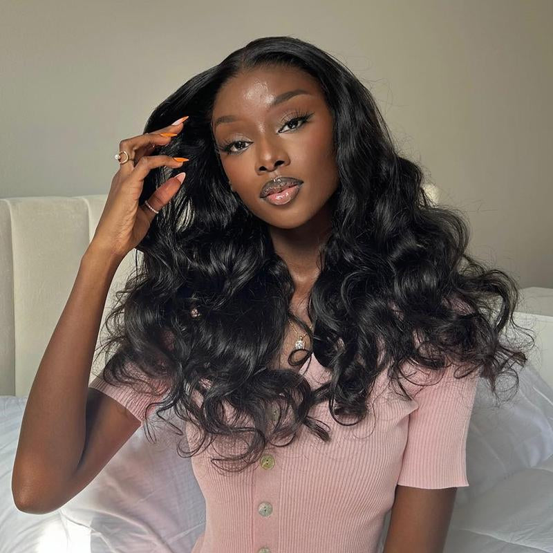 Cleareance Sale Wigfever Wear Go Glueless Wigs Pre Cut 4*6 HD Body Wave Lace Pre Plucked Lace Front Wigs Beginner Friendly