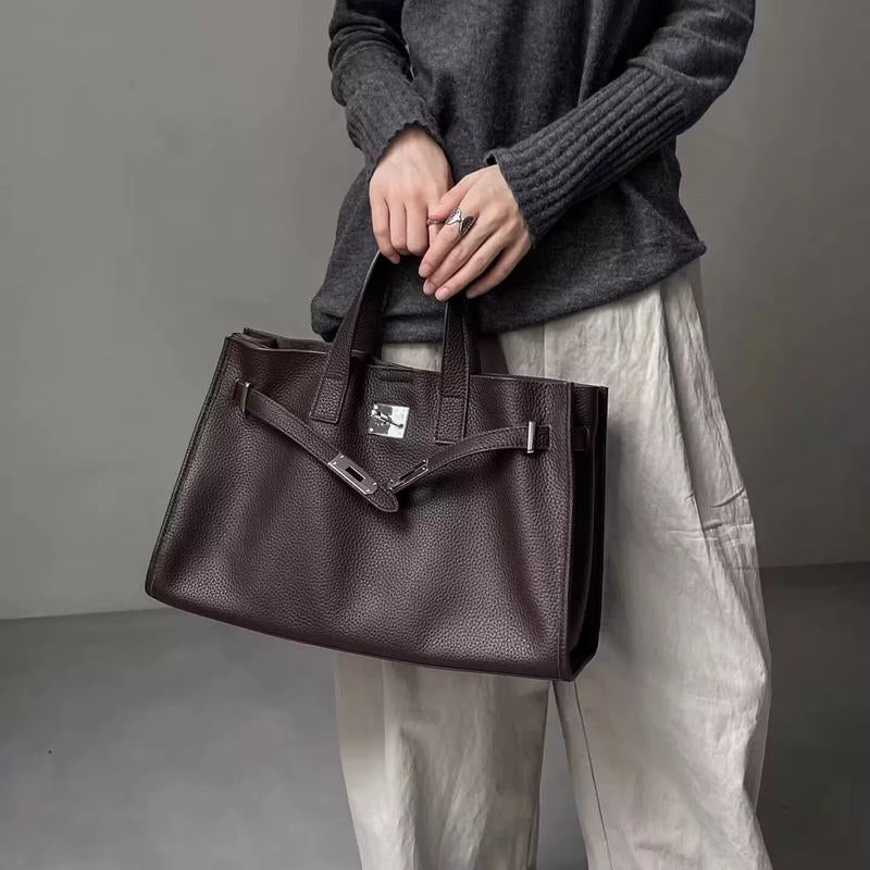 Urban Luxe — Genuine Leather Power Tote. Women’S Shoulder Bag