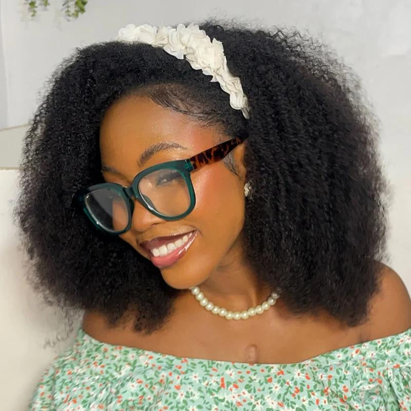 [WEAR GO HALF WIG] ISEE HAIR Invisible Hairline Wear Go Afro Curly Hair Half Wig Glueless Human Hair Wigs Seamless Flip over Wig Beginner Friendly Vacation Hair #Halfwigtok #Novatopfinds #Tiktokshopbacktoschool