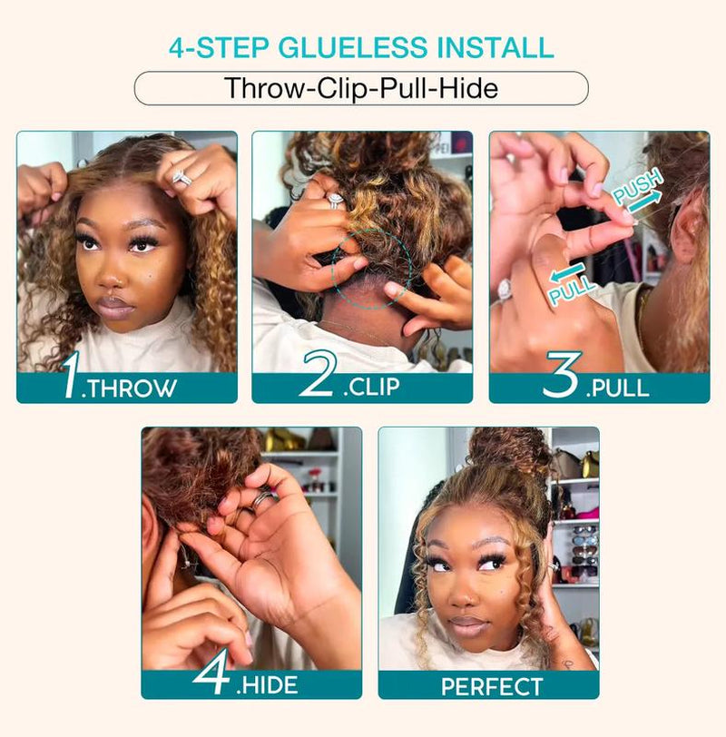 Hot Selling 360 Wig P4/27 Highlight Ombre Color Ashimary Invisi-Strap 360 Skin Lace Wig Water Wave Glueless Human Hair Pre Plucked #Tiktokshopbacktoschool